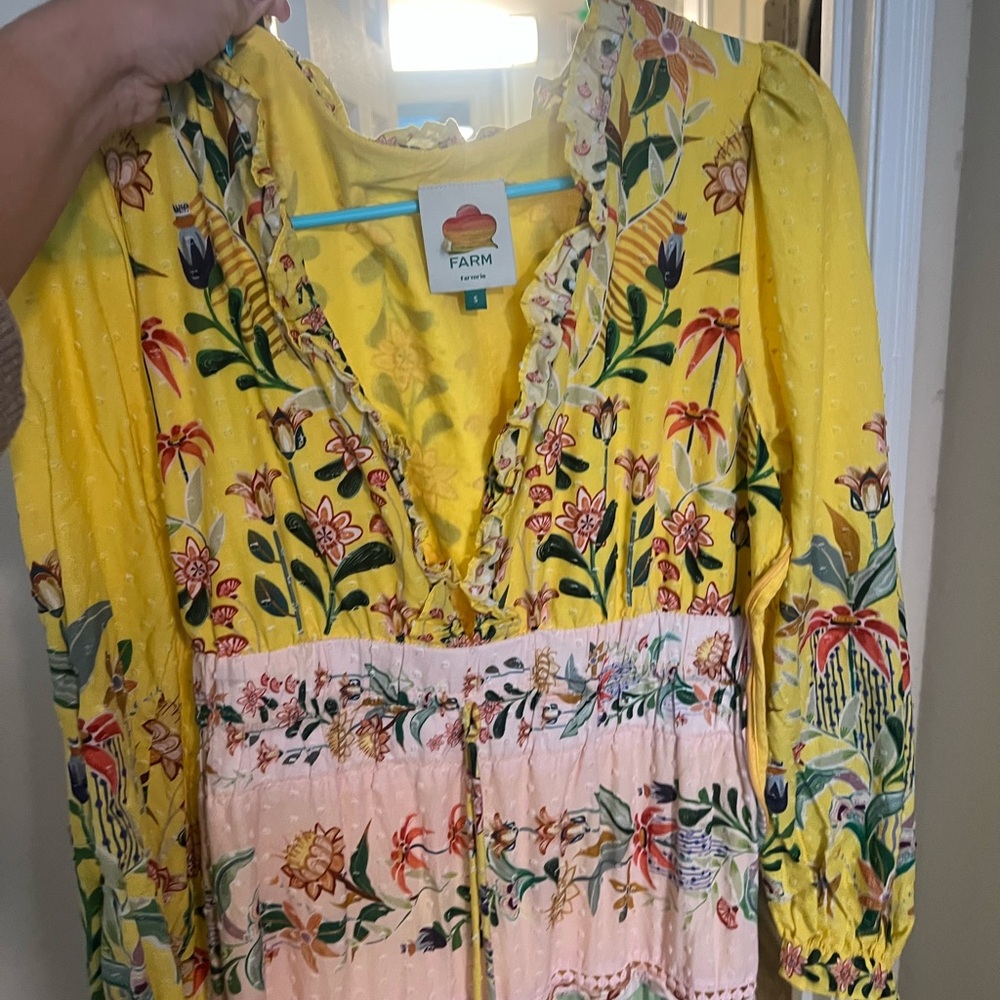 FARM Rio Vibrant Yellow Floral Maxi Dress - Picture 8 of 10